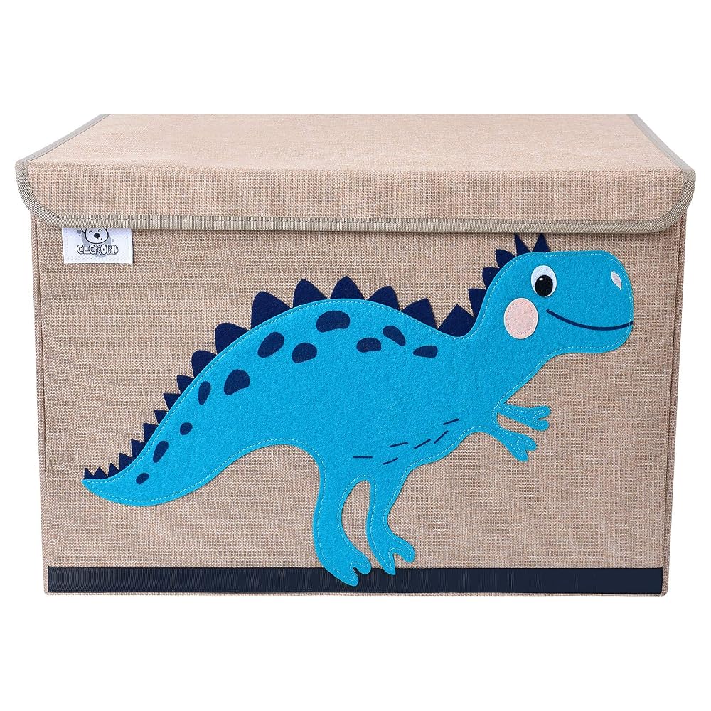 CLCROBD Large Toy Box Storage with Lid, Foldable Fabric Toy Storage Chest for Kids