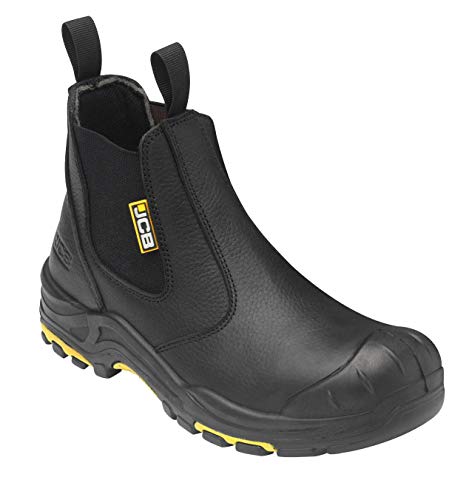 JCB Dealer Mens Work Safety Steel Toe Midsole Ankle S3 Boots, Black
