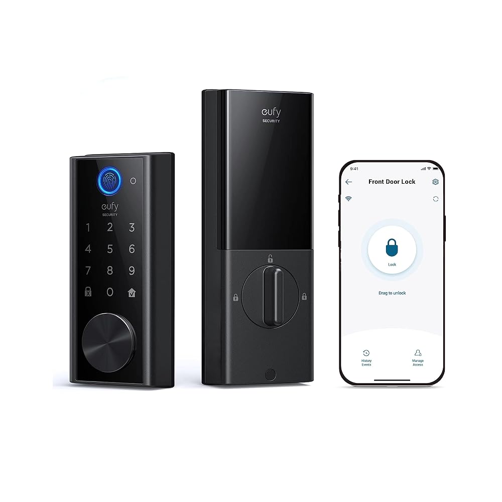 eufy Security Smart Lock Touch, Fingerprint and App Keyless Entry Door Lock, Auto-Lock