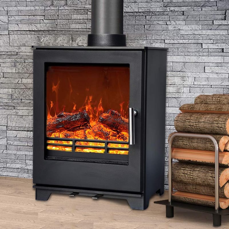 NRG Defra 5kW Multifuel Woodburning Stove, Eco Design High Efficiency Fireplace