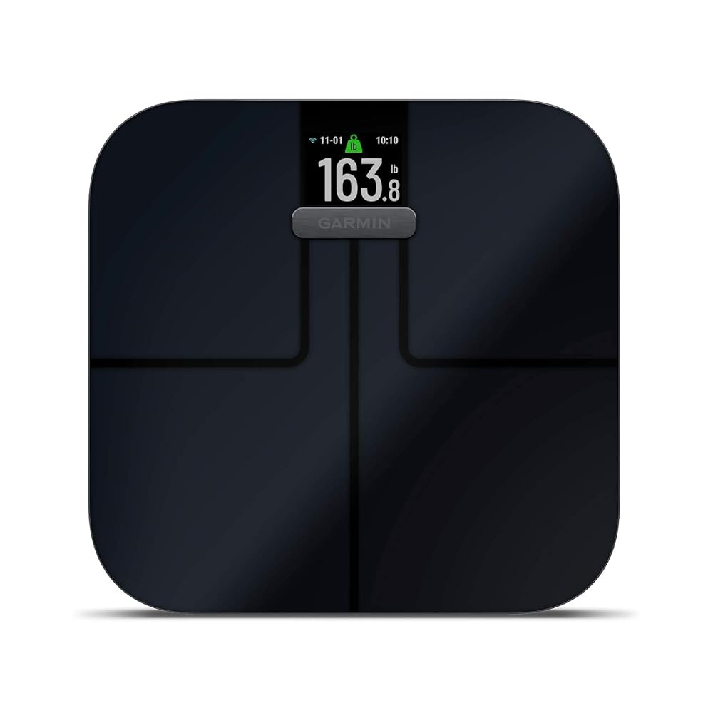 Garmin Index S2 Smart Scale, Body Composition, BMI, Weight Trend, Built-In Wi-Fi