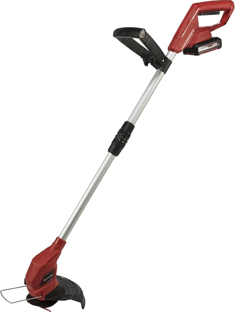 Einhell Cordless Grass Trimmer with Battery and Charger 18V Power X-Change, 24cm Cutting Width, Lightweight Grass Trimmer With 20 x Blades GC-CT 18/24 Li