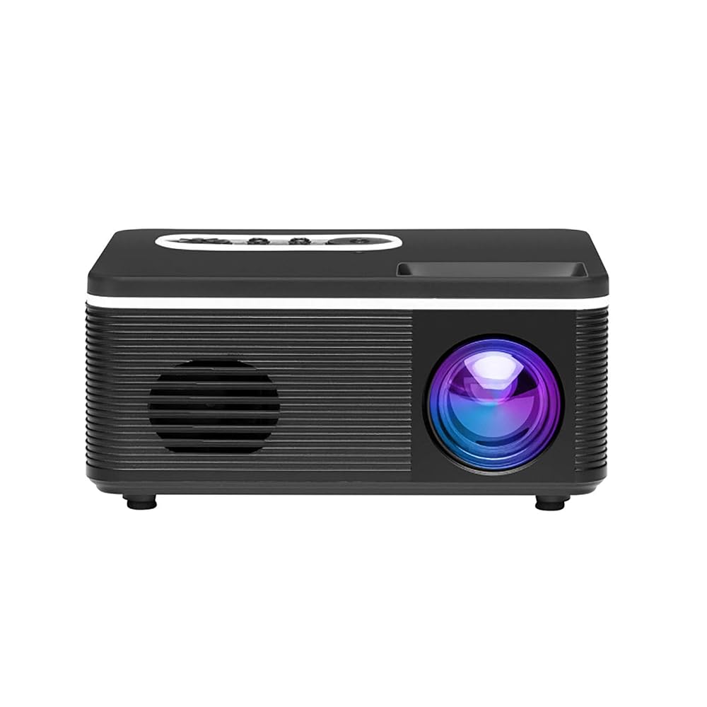 Mini Portable Projector 1080P Full HD Projector LED Home & Outdoor Video Projector, Black