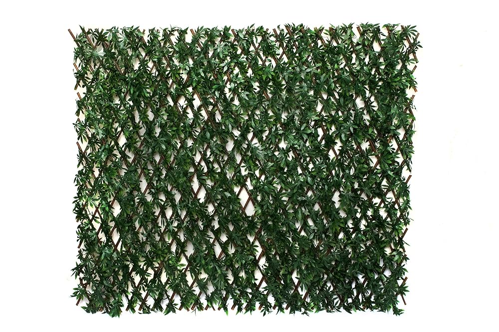 GreenBrokers Trellis Artificial Expanding Willow Fence, 1m x 2m, UV Stable