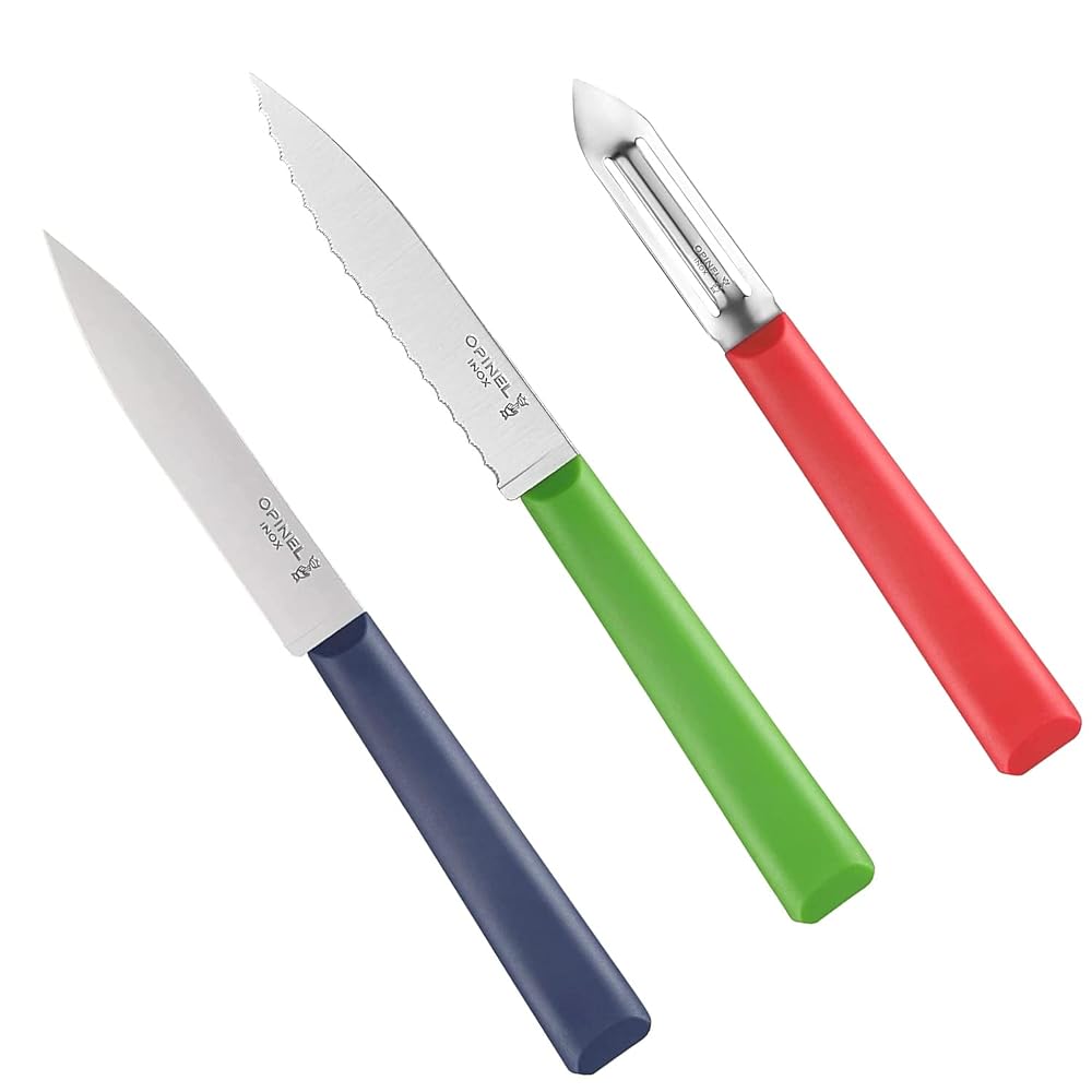 Opinel Essentials+ Small Kitchen Prep Knife Set