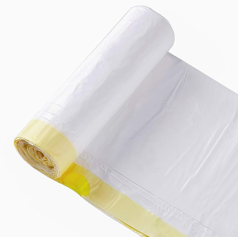 blkk Bin Bags Heavy Duty Bin Liners 50L Swing Bin Liners Strong Pedal Drawstring Bin Bags with Tie Handle Unscented, 1 Roll, 20 Counts