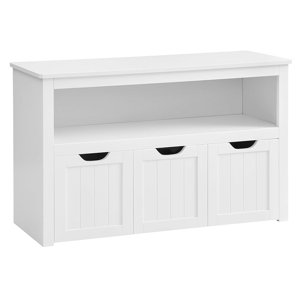 VASAGLE Toy Storage Unit for Kids, Bookcase with Wheels & 3 Drawers