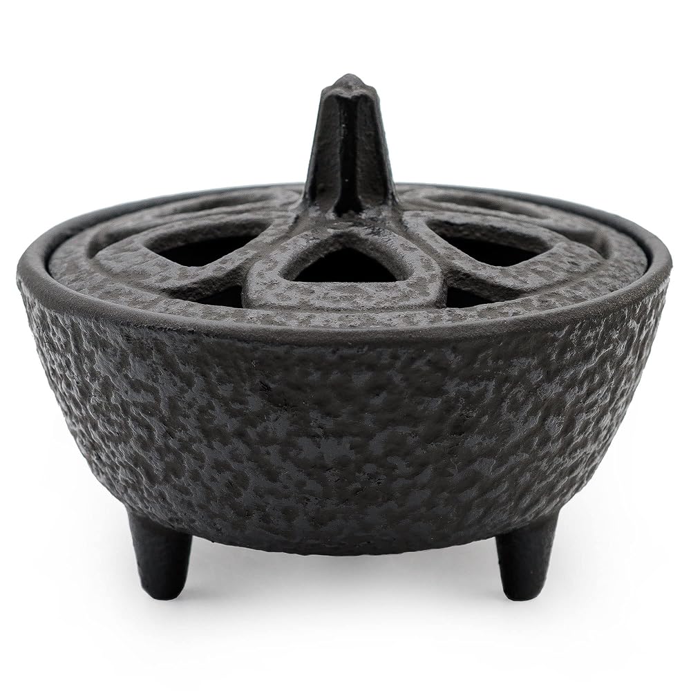 Zen Minded Cast Iron Lotus Incense Stick and Cone Burner