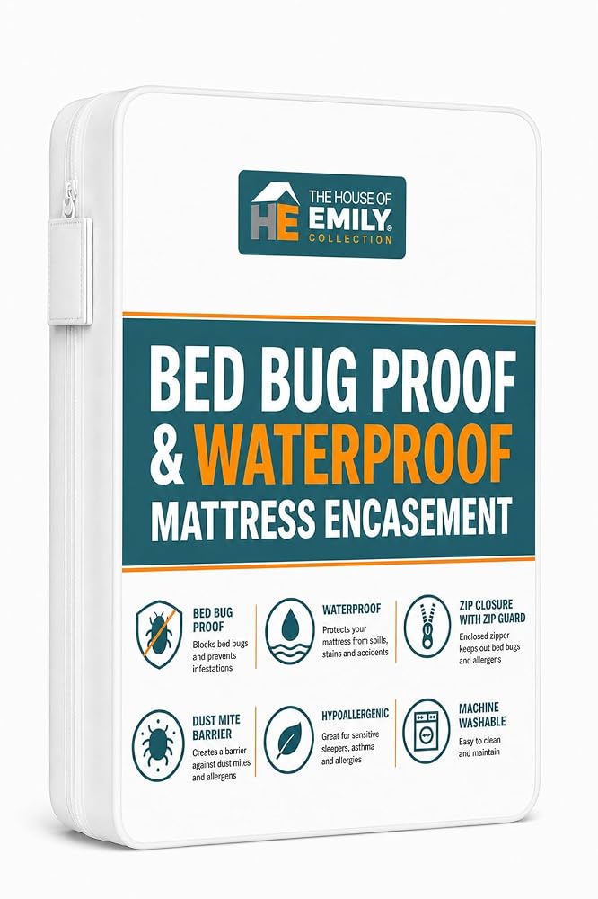 Bed Bug Proof Protector Mattress Encasement Cover, Zippered, Anti Dust Mite, Breathable, Total Mattress Protection (Double 54" x 75" + 8" Depth)
