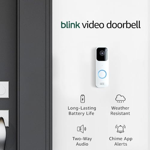 Blink Video Doorbell, Two-Way Audio, HD Video, Long-Lasting Battery Life, Works with Alexa