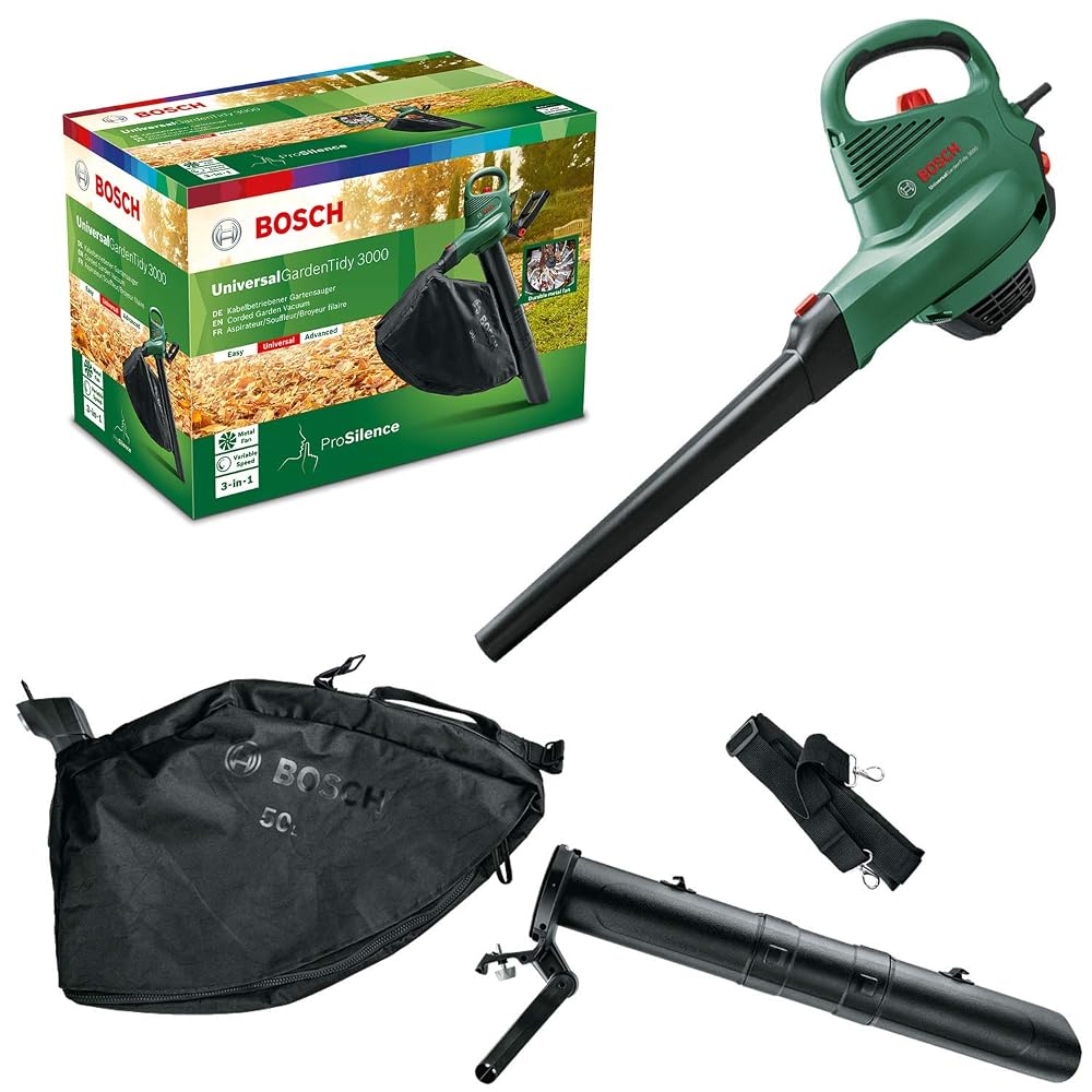 Bosch Electric Leaf Blower and Vacuum UniversalGardenTidy 3000