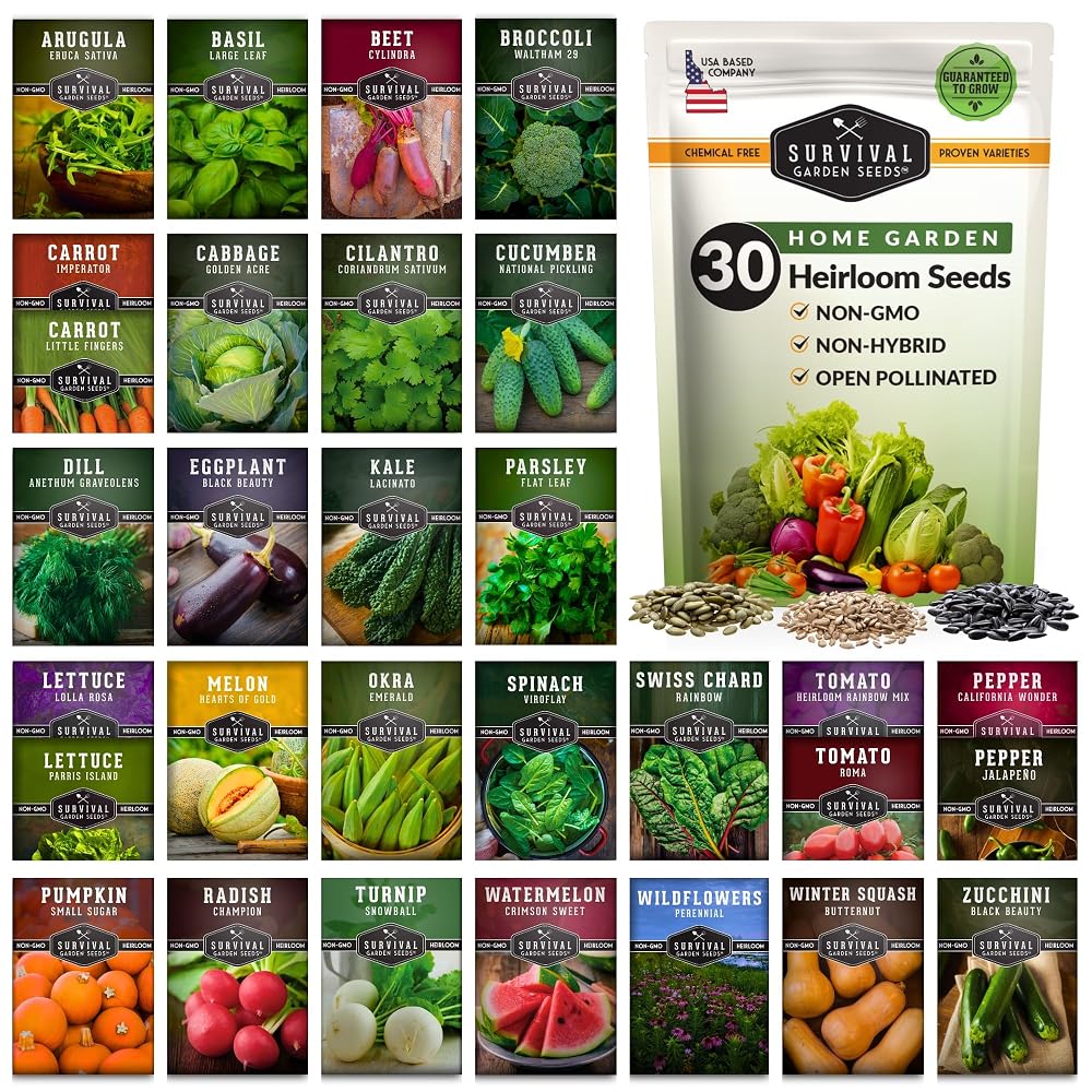 Survival Garden Seeds Home Garden Vegetable Seed 30 Variety Pack
