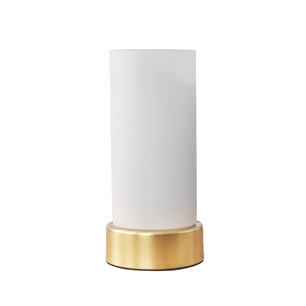 MiniSun Modern Gold Touch Table Lamp with a Frosted White Glass Shade