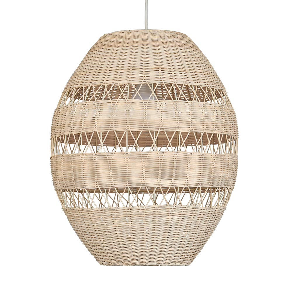MiniSun Extra Large Natural Rattan Basket Style Ceiling Pendant Light Shade