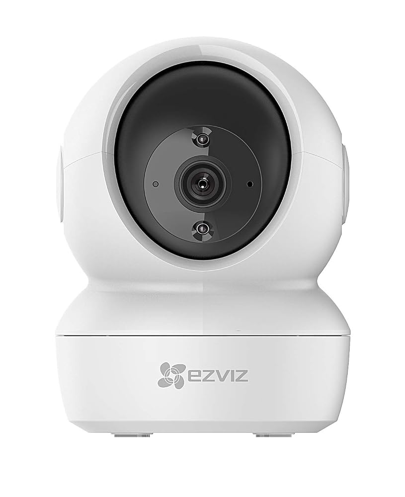 EZVIZ C6N Smart Indoor Security Pan/Tilt Camera with Motion Tracking, 360° Coverage, Night Vision, Works with Alexa