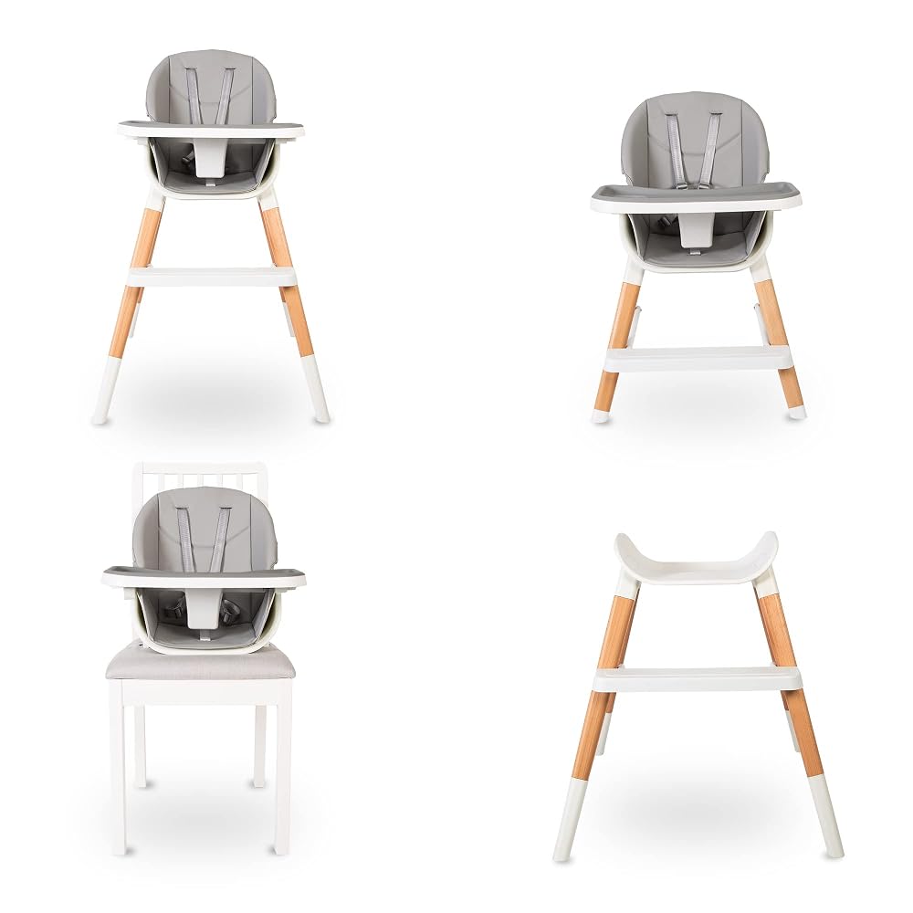 Feed Me Combi 4-in-1 Highchair / Lo Chair / Booster Seat / Stool, Grey