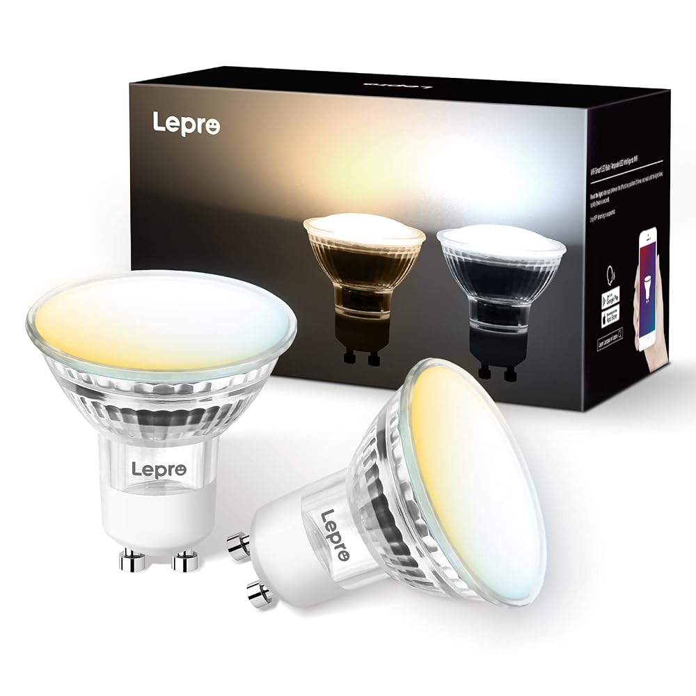 Lepro GU10 Smart Bulb, Dimmable 4.5W LED Spotlight, Compatible with Alexa and Google Home (Pack of 4)
