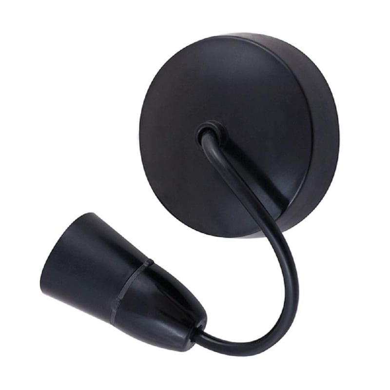 selectric 6" 100W T2 Black Ceiling Pendant Lampholder, E27 Screw Bulb Holder