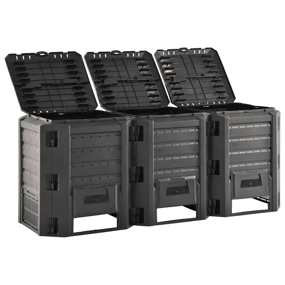 vidaXL Garden Composter Bin, 1200 Litre Large Capacity