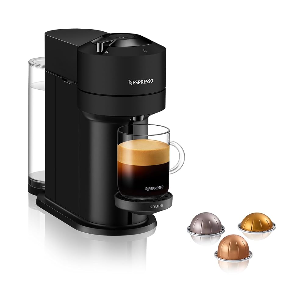 Nespresso Vertuo Next Automatic Pod Coffee Machine, Matt Black