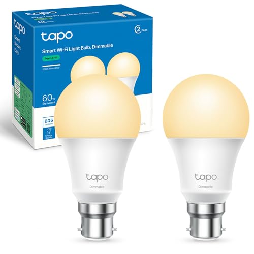 Tapo L510B(2-Pack) B22 Smart Bulb Warm White Dimmable LED Light Bulb