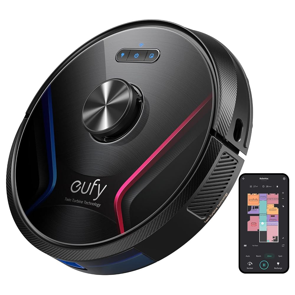 eufy RoboVac X8 Robot Vacuum Cleaner with iPath Laser Navigation, Twin-Turbine Technology, 2x 2000 Pa Suction