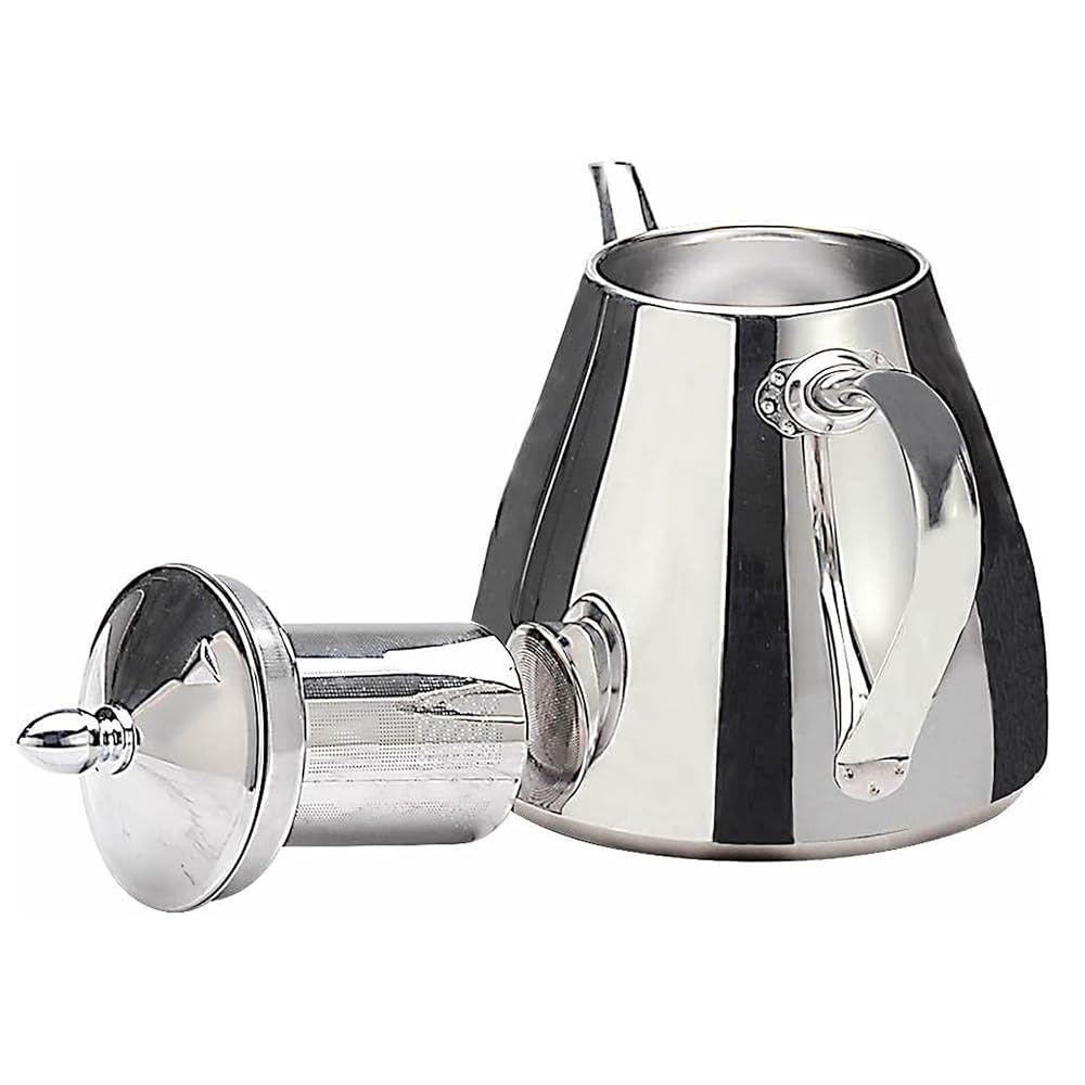 SANQINHOME Stainless Steel Teapot with Infuser, 42oz (1.2 Litres), 6-8 Cups