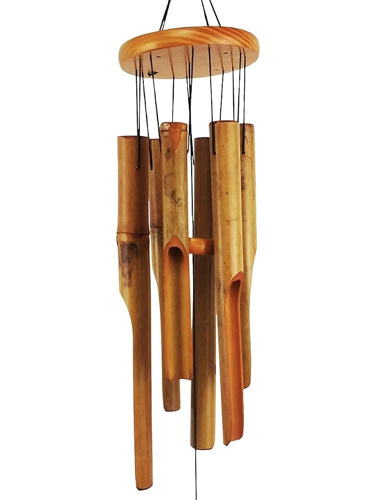 MUMTOP Bamboo Wind Chimes - Outdoor Wooden Wind Chimes for Garden, Patio, Home