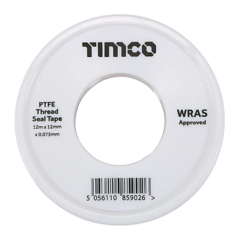 TIMCO PTFE Thread Seal Tape, 12m x 12mm, 2 Rolls