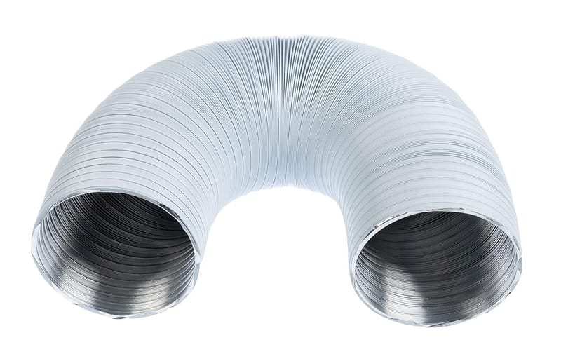 Steinberg14 Aluminium 100mm Flexible Ducting 1.5m, White Extractor Tube for Cooling, Ventilation & Air Conditioning