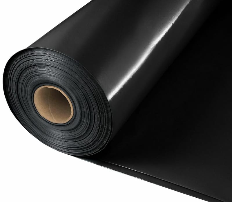 Damp Proof Membrane Black Polythene Sheeting Roll DPM B2C 5m Wide 300MU Various Lengths 1m - 25m (8m x 5m)
