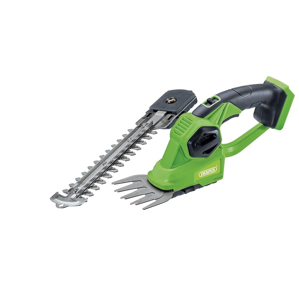 Draper D20 2-in-1 Cordless Hedge & Grass Trimmer 20V | 210mm x 8mm Hedge Trimming | 80mm Grass Shear | Battery Not Included | 98505