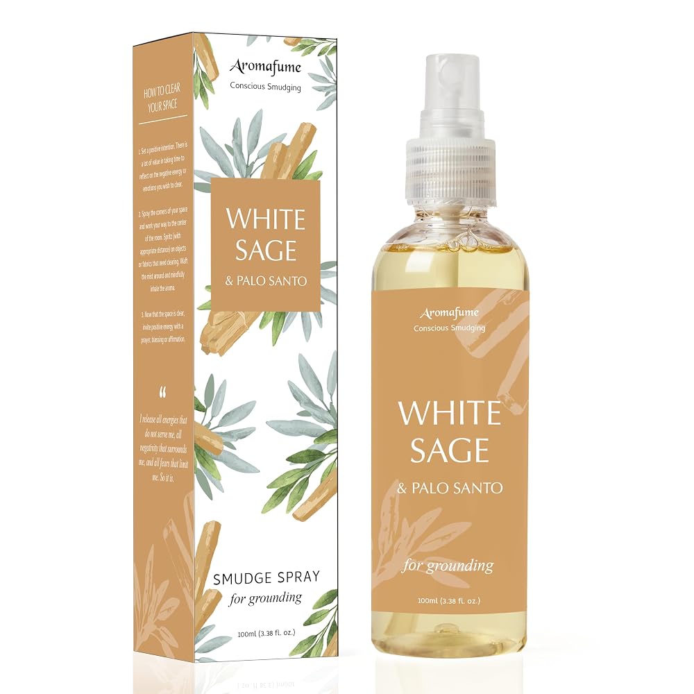 Aromafume White Sage and Palo Santo Smudge Spray, 100ml
