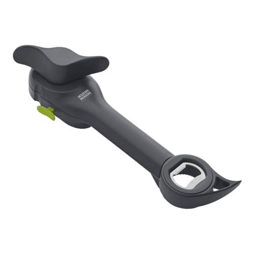 Kuhn Rikon 5-in-1 Can, Jar & Bottle Opener, Lid-Lifter Tool Gadget, Grey