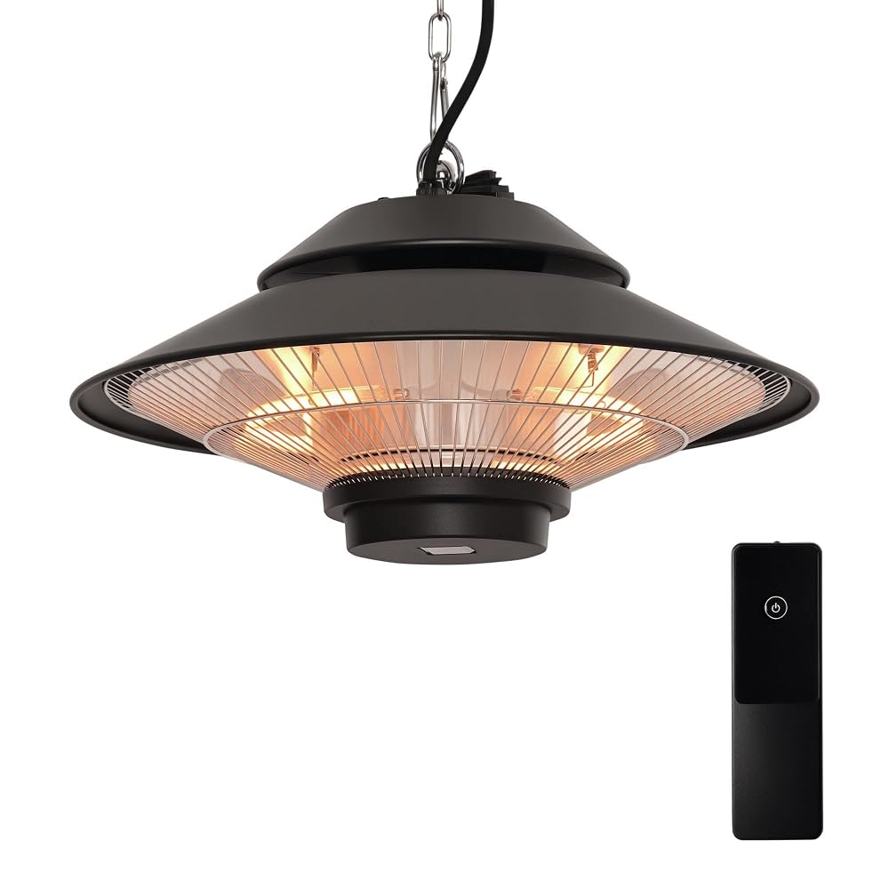 Outsunny 1500W Electric Patio Heater Aluminium Ceiling Mounted with Infrared Remote Control