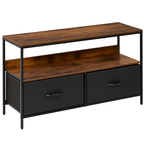 HOMCOM TV Stand Cabinet TV Unit up to 47-inch Rustic Brown