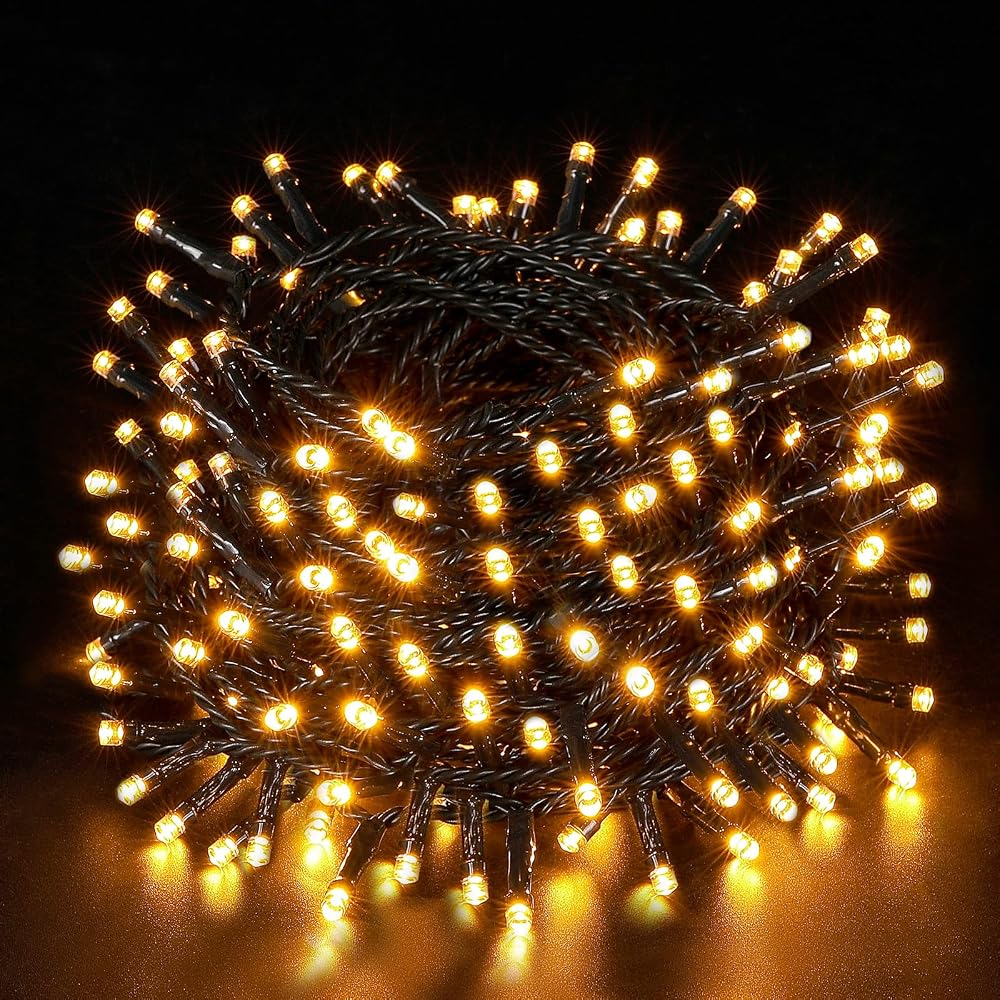 Ulinek Christmas Fairy String Lights, 10m 100 LEDs Warm White, 8 Modes, IP44 Waterproof Indoor/Outdoor