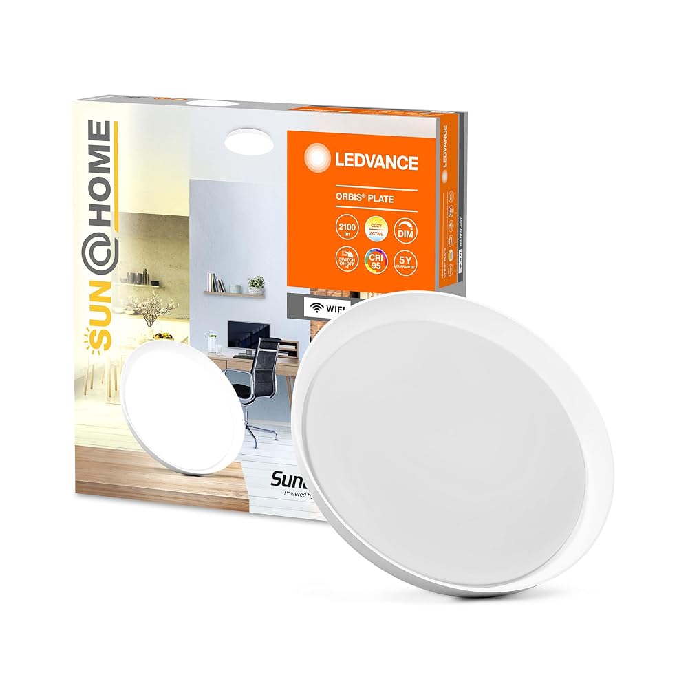 LEDVANCE SUN@HOME Wi-Fi Ceiling Light, 26W Dimmable, Tuneable White 2200-5000K