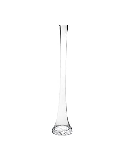 Floralcraft® 50cm Tall Glass Lily Vase, Clear Trumpet Vase for Wedding Centrepieces, Floral Arrangements and Table Decorations