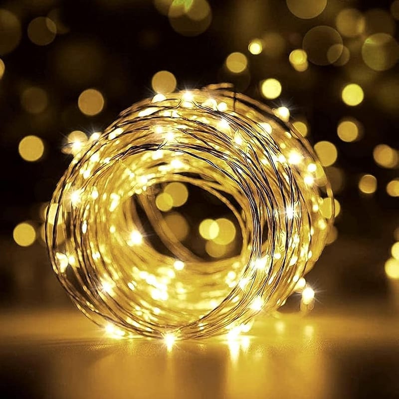 Hoteril Fairy Lights, String Lights, 12M 120 LED Lights, USB String Lights, IP65 Waterproof Warm White