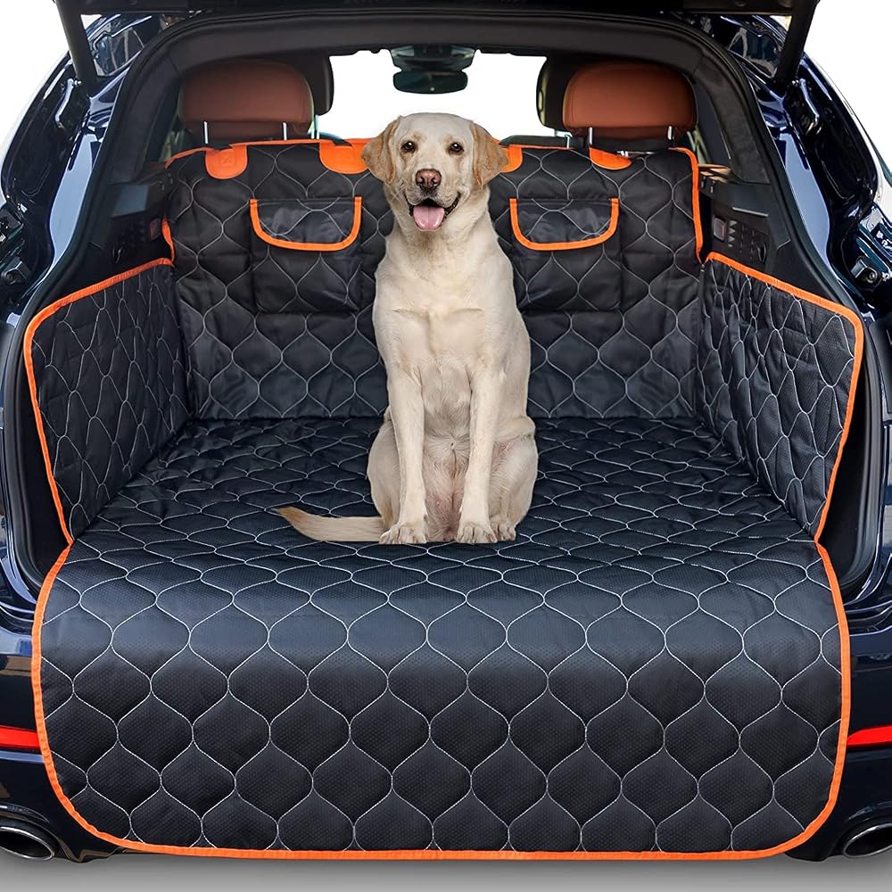 JOEJOY Car Boot Protector, Nonslip Waterproof Dog Car Seat Cover with Antifouling Liner and Side Protection