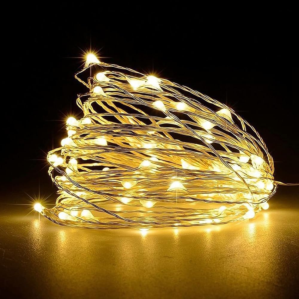 Jsdoin Fairy Lights, 50 LED Battery Operated String Lights Copper Wire Light for Indoor Outdoor Lighting
