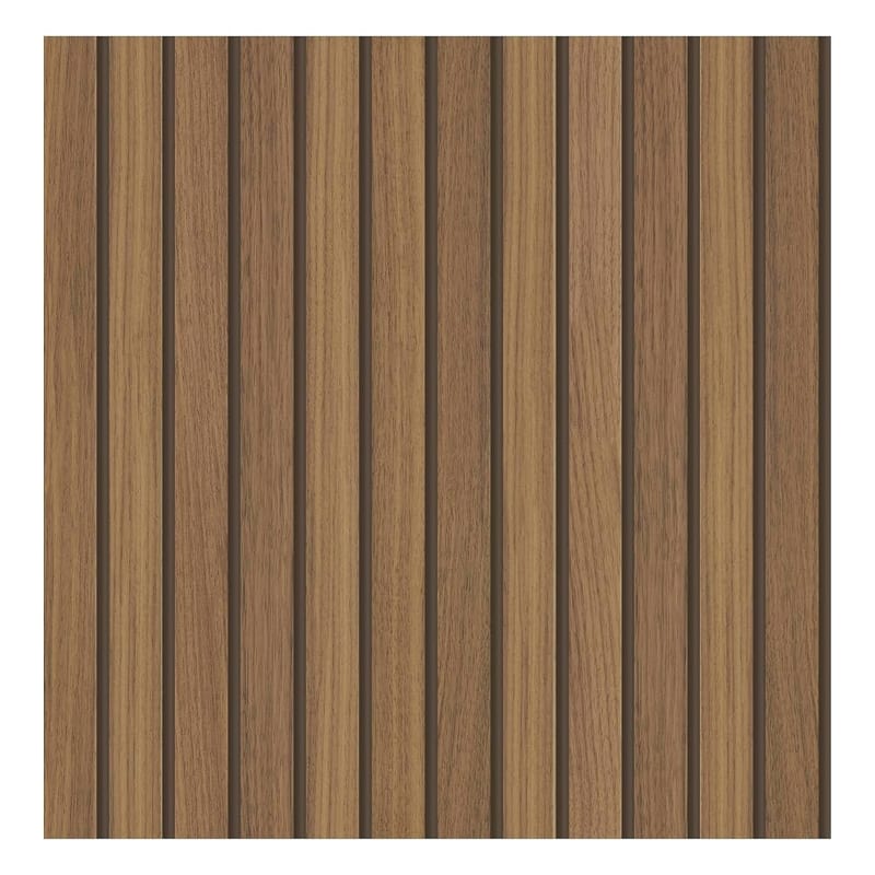 Fresco Natural Wooden Slats Panelled Wallpaper Roll, Paste The Paper, Natural Wood Brown Colour