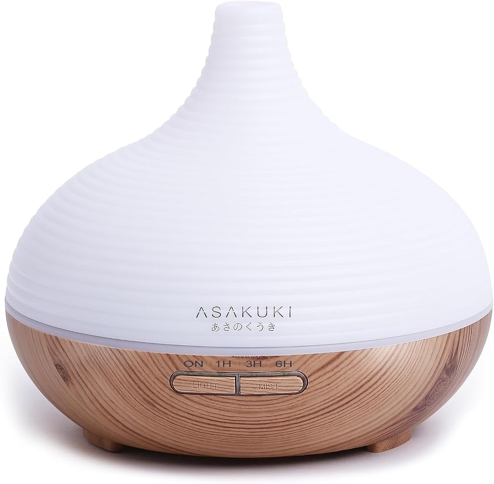 ASAKUKI 300ml Essential Oil Diffuser with 4 Timer Settings