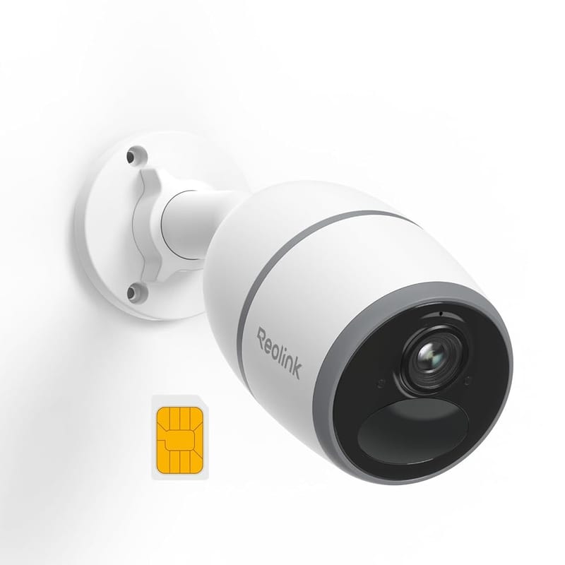 Reolink 4G LTE Security Camera Outdoor Wireless, Go Plus, 2K with Person/Vehicle Detection, No WiFi Camera, 2-Way Audio, Battery/Solar Powered, Night Vision, Waterproof