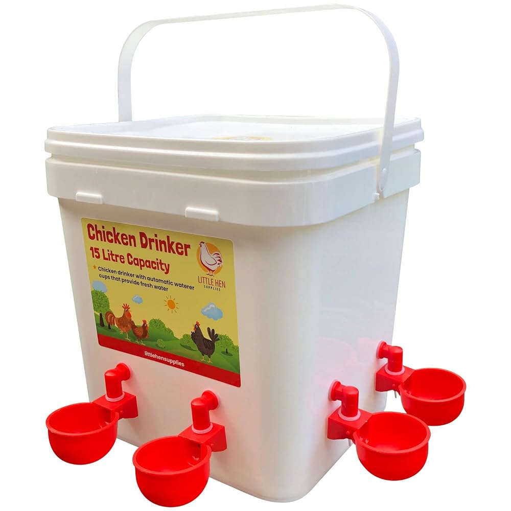 Little Hen Supplies Chicken Drinker - 15L Automatic Chicken Water Dispenser for Poultry