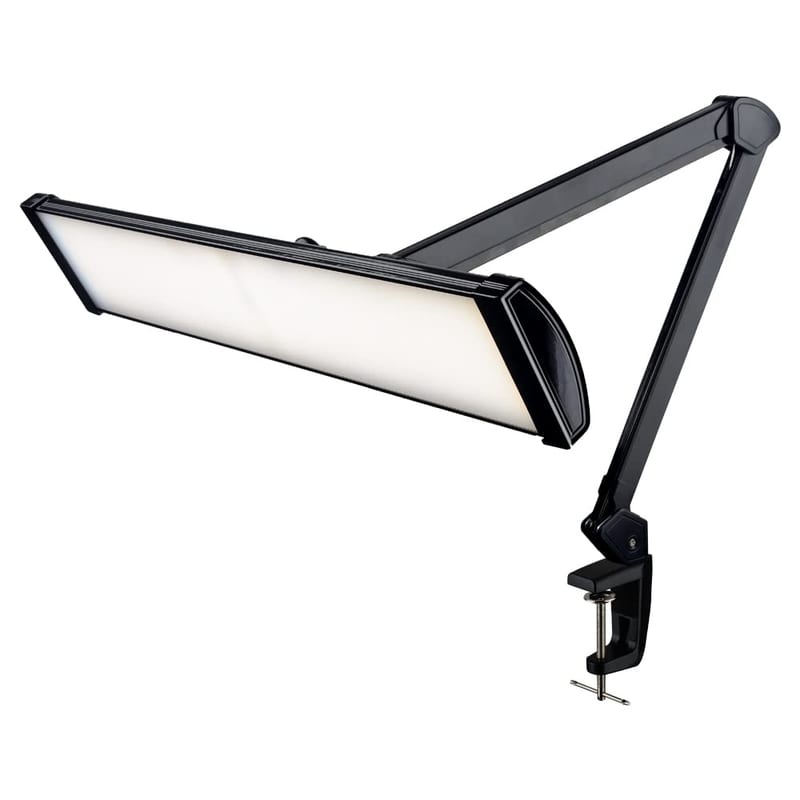 Toolour 2-in-1 LED Desk Lamp with 160 Light Beads, 24W Architect Desk Light with Base and Clamp, 3 Colours, Stepless Dimming