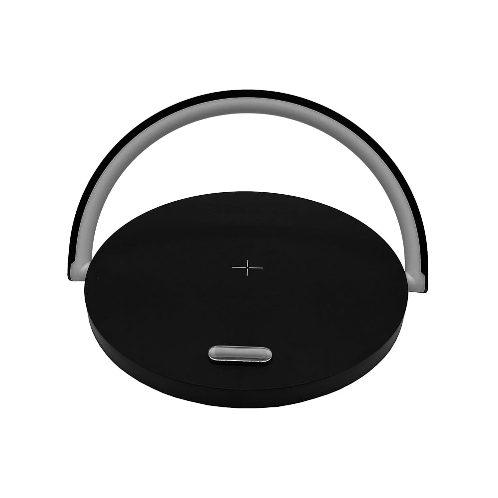 Nicoman LED Desk Lamp with Wireless Phone Charger & USB Port, Touch Control, Dimmable (Wood)