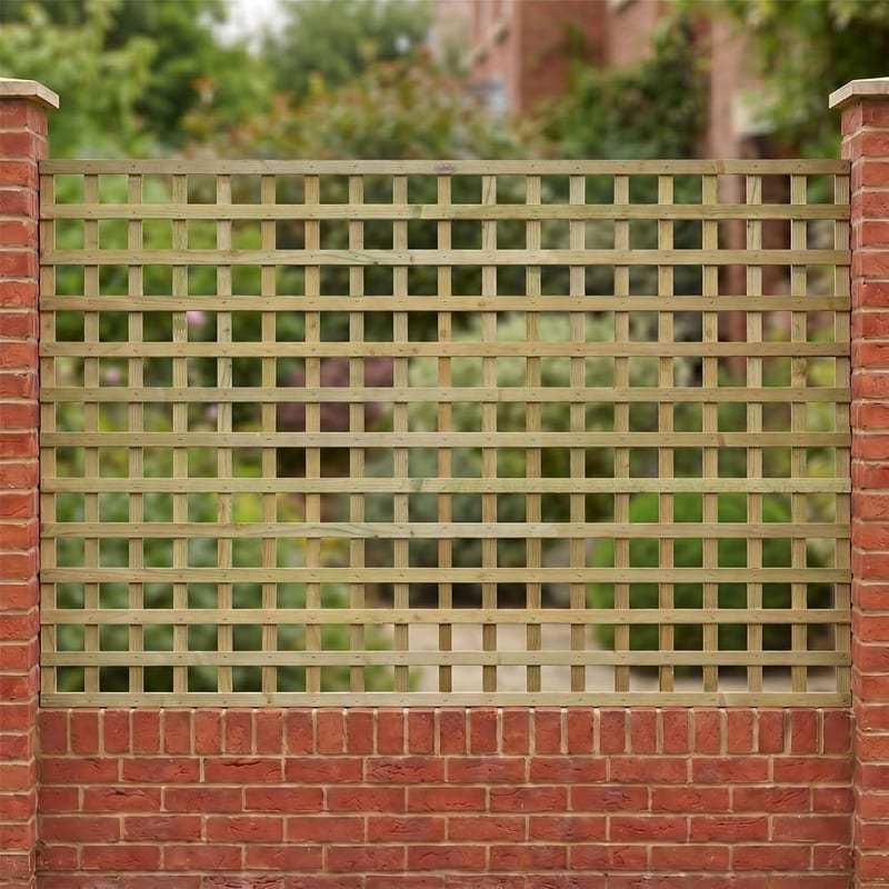 Premier Garden Privacy Trellis Panel, 70mm Squares, 6ft x 4ft