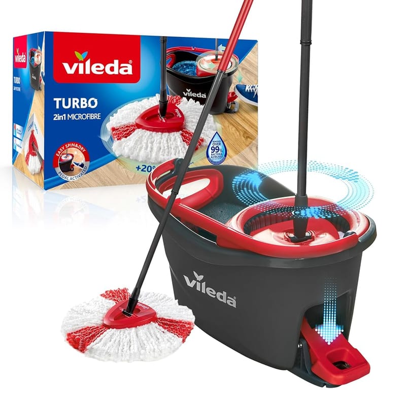 Vileda Turbo 2in1 Spin Mop and Bucket Set
